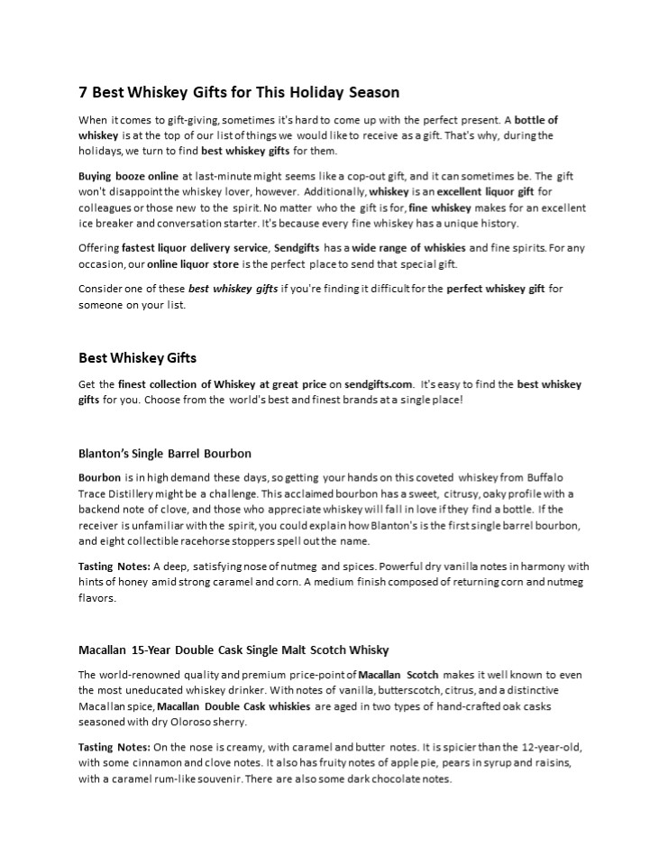 7 Best Whiskey Gifts for This Holiday Season