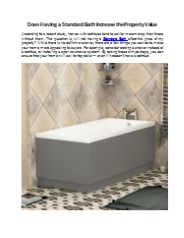 Does Having a Standard Bath Increase the Property Value
