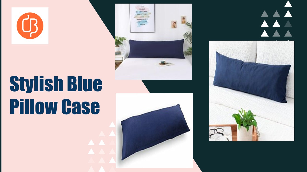 PPT Stylish Blue Pillow Case PowerPoint presentation free to