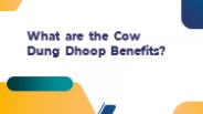 What are the Cow Dung Dhoop Benefits?