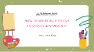 How to Write an Effective University Assignment