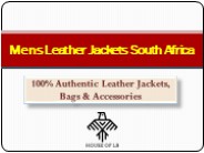 Mens Leather Jackets South Africa