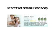Benefits of Natural Hand Soap