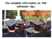 PhD Admission Tips