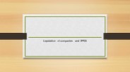 Liquidation of companies and IFRS