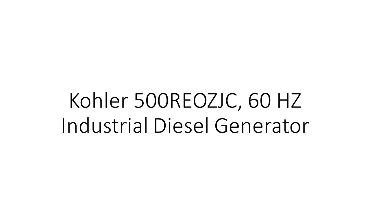 Kohler 500REOZJC, 60 HZ Industrial Diesel Generator (1)