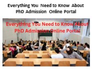 PhD Admission Online Portal