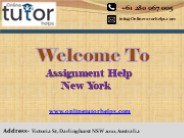 Assignment Help New York PPT