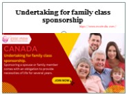 Undertaking for family class sponsorship.
