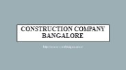 Construction Company Bangalore