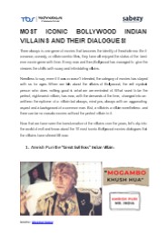 MOST ICONIC BOLLYWOOD INDIAN VILLAINS AND THEIR DIALOGUES!