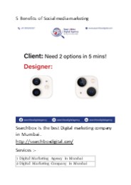5 Benefits of social media marketing