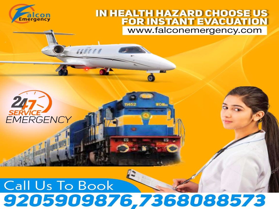 Falcon Train Ambulance in Ranchi and Guwahati Provides proper ICU critical care