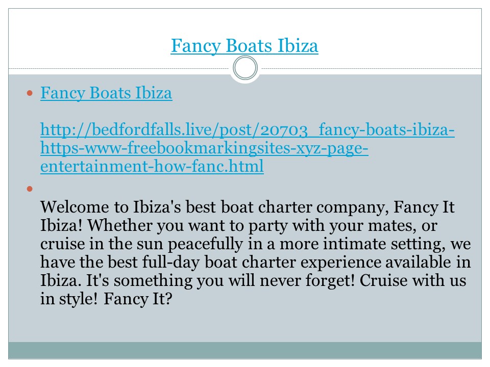 Fancy Boats Ibiza