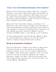 Grow Your eCommerce Business with Analytics