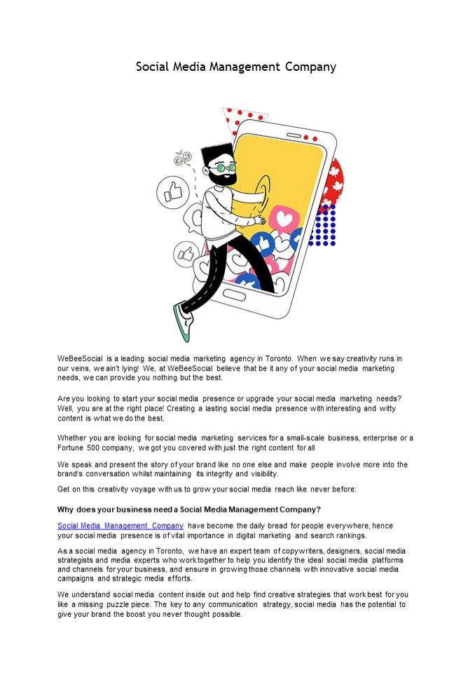 Social Media Management Company