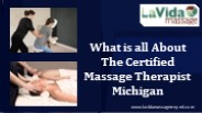 What is all About The Certified Massage Therapist Michigan