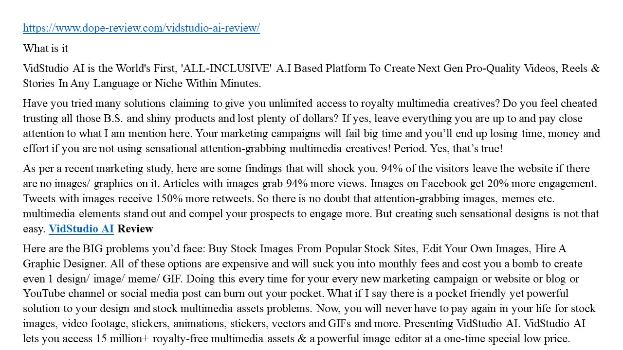presentation player overlay