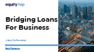 Bridging Loans For Business