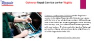 Gateway Repair Service Centers Virginia