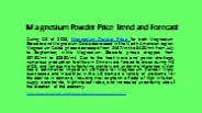 Magnesium Powder Prices online
