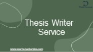 Thesis Writer Service - Words Doctorate