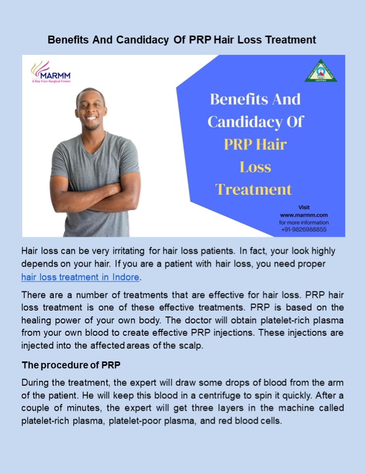 Benefits And Candidacy Of PRP Hair Loss Treatment