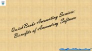 QuickBooks Accounting Services- Benefits of Accounting Software