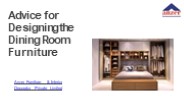 Advice for Designing the Dining Room Furniture