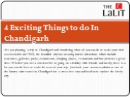 4 Exciting Things to do In Chandigarh