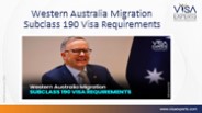 Western Australia Migration Subclass 190 Visa Requirements