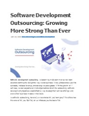 Software Development Outsourcing: Growing More Strong Than Ever