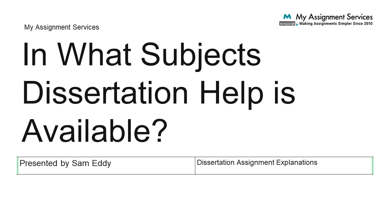 In What Subjects Dissertation Help is Available in UAE