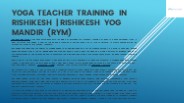 yoga teacher training in rishikesh