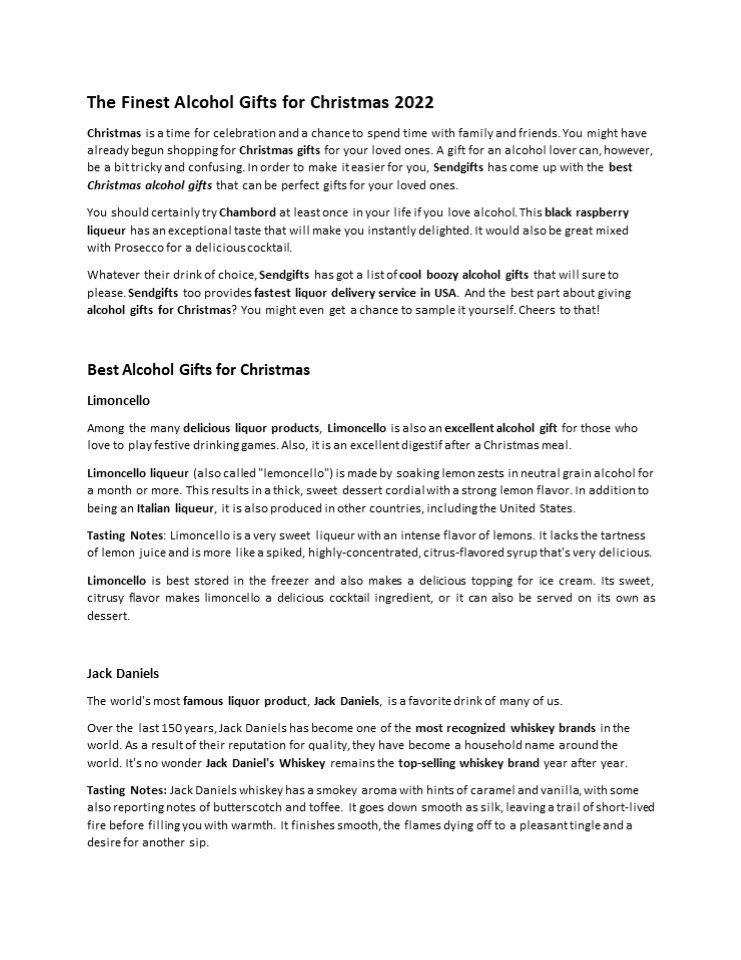 The Finest Alcohol Gifts for Christmas 2022