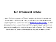 Best Orthodontist Dubai