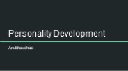 Personality Development
