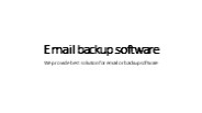 Email Backup Software