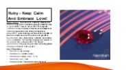 Ruby - Keep  Clam and Embrace Love!