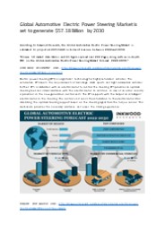 Global Automotive Electric Power Steering Market Analysis