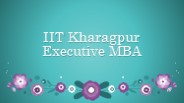 IIT Kharagpur Executive MBA