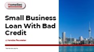 Small Business Loan With Bad Credit