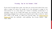 Parenting Tips for the Newborn Child