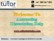 Accounting Dissertation Help PPT