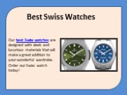 Best Swiss Watches