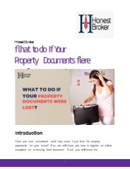 What to do If Your Property Documents Were Lost?