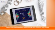 Tips to Create e-Invitations