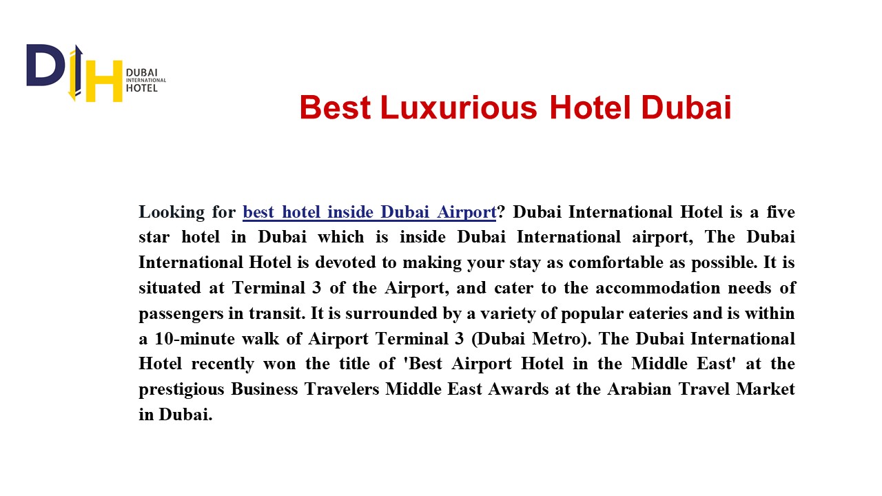 PPT – Best Luxurious Hotel Dubai PowerPoint presentation | free to ...
