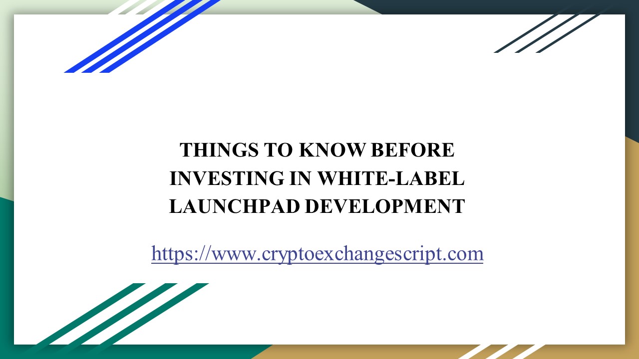 Things to know before investing in White-label Launchpad Development