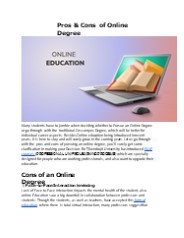 PPT – The Pros and Cons of Online Education PowerPoint presentation ...